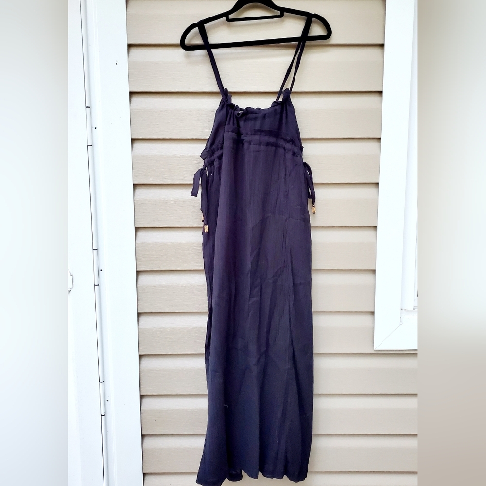Free People Black Maxi Dress with Adjustable Straps